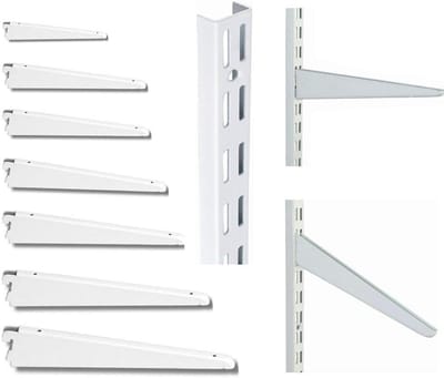 Wandmontage Rekken Beugel - Wit Maten (12cm, 17cm, 22cm, 27cm, 32cm, 37cm, 47cm, 61cm)