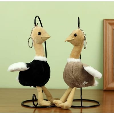 2 stuks/partij nieuw cartoon 20cm Simulatie Struisvogel Pluche Speelgoed Hanger Gevuld Dier Struisvogel pop Dierentuin Souvenir cadeaus