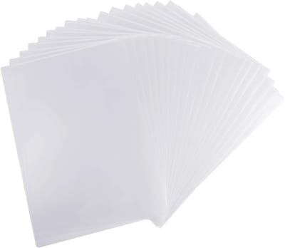 40 Stuks A4 Plastic Mappen Transparant - A4 Snijflap Bestanden, Top- en Zijopening Mappen voor Organisatie