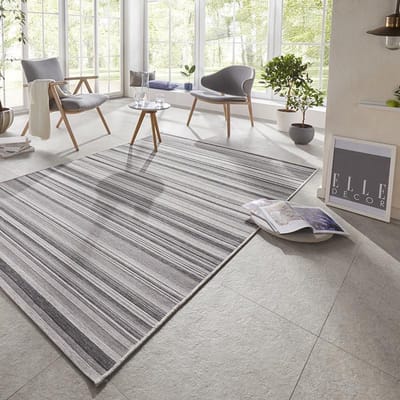 Binnen & buitenkleed - Calais antraciet/grijs 80x150