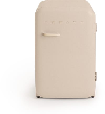 CREATE - Koelkast in retrostijl - Zand - Handvat Zand - FRIDGE RETRO 107L