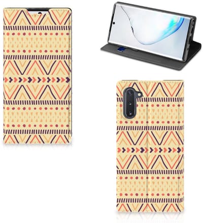 Samsung Galaxy Note 10 Hoesje met Magneet Aztec Yellow
