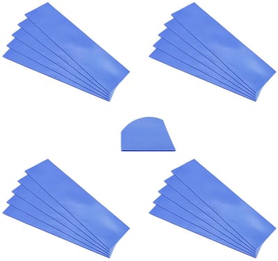 Allecto - Warmtegeleidende siliconen pads - Koeling voor SSD-CPU-GPU-IC-chipset - Blauw - 20 stuks - Zacht en veilig - Ideaal voor thermische gelei...