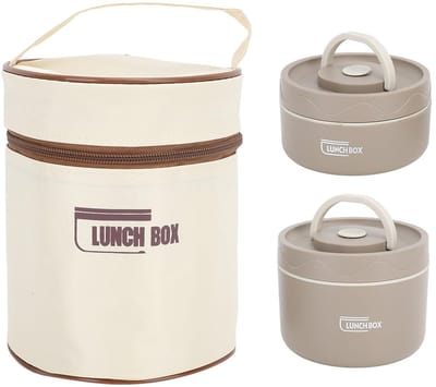 Dailygoods- Lunchbox Geïsoleerd - Roestvrij Staal 304 - Draagbaar - Goede Afdichting - Multifunctioneel - 4 Stuks - Thermosfles