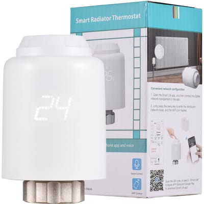 ZigBee thermostatische radiatorkraan Programmeerbare slimme radiatorthermostaat APP-bediening Spraakbesturing ZigBee Connect gray