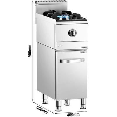 GGM Gastro Gasherd - 6,5 kW - 1 Brenner - inkl. Unterschrank Zilver