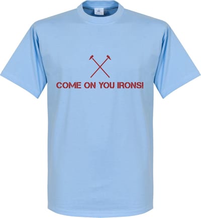 Come On You Irons T-shirt - Lichtblauw - S