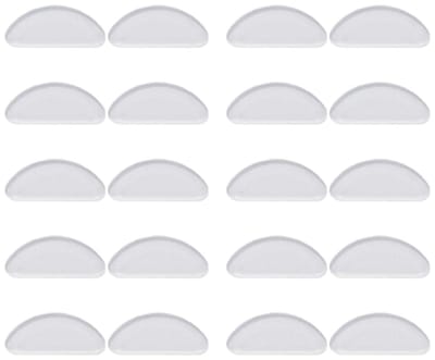 Neuspads voor brillen 20 paar – transparant 15x7x1mm