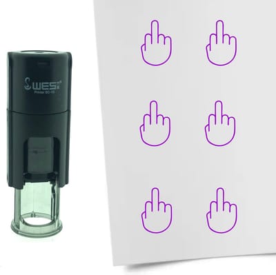 CombiCraft Stempel Middelvinger 10mm rond - Paarse inkt