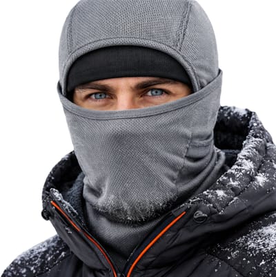 Motormuts / Bivakmuts – Winddicht & Ademend – Multi-use Balaclava voor Motor, Fiets & Wintersport – Grijs