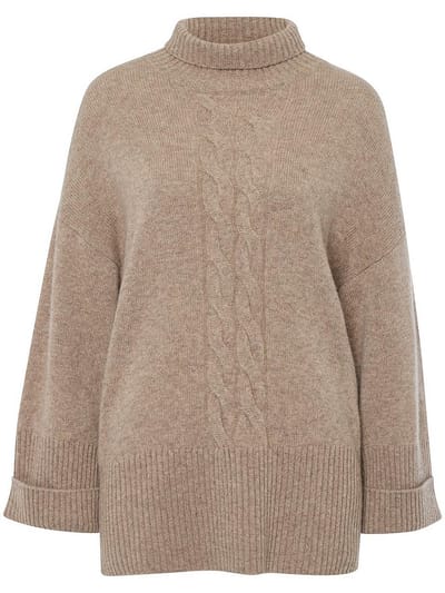 Trui 100% kasjmier Van Peter Hahn beige