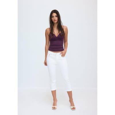 Stradivarius Top in korsetstijl  Donkerpurper L