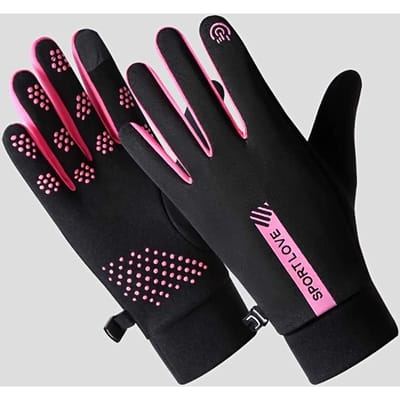 Warme Winddichte Handschoenen voor Dames voor Fietsen en Rijden in Herfst en Winter black