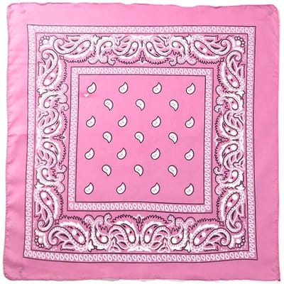 6 Stuks Paisley Bandana's - Paisley Boeren Zakdoek - Bandana - Hoofddoek - Roze