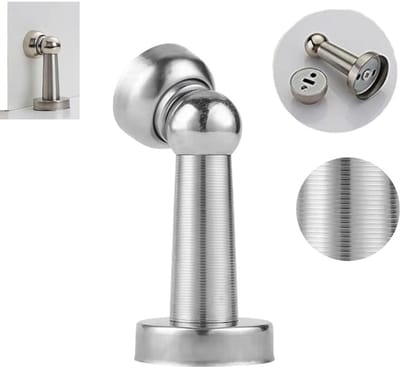 Sterke magnetische deurstopper van roestvrij staal voor thuis - Deurstoppers voor muren en vloeren - Deurstoppers voor kledingkasten en kasten - Deurstoppers voor binnen - Geborstelde deurstoppers