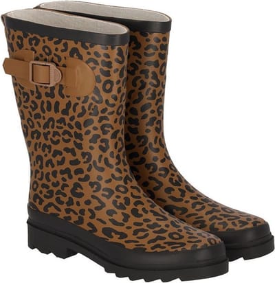 Rubbere damesregenlaars luipaard van XQ 40