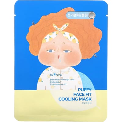 ISNtree, Masque rafraîchissant pour le visage des chiots, 10 masques en feuille, 23 g (0,81 oz) chaque orange