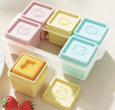 ZYLARO Babyvoeding bewaarbakjes set - 6x110ml siliconen baby bakjes met deksel - Magnetron & vaatwasmachinebestendige - Moedermelk bewaren - Diepvriesbakjes - 100% BPA vrij - Roze/Geel/Blauw