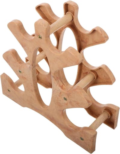Elegante houten dumbbellstandaard voor compact opbergen van fitnessapparatuur - Stabiel en stijlvol, eenvoudig te monteren voor efficiënt gebruik