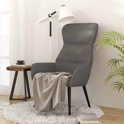 LAPOOH Ontspannen stoel, lichtgrijs, stof, relaxstoel, tuinstoel, relaxstoel, loungestoel, relaxstoel voor buiten (SPU:341071)