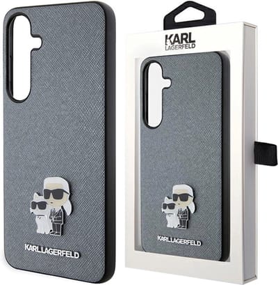 Karl Lagerfeld KLHCS24SPSAKCMPG S24 S921 hardcase gray/gray Saffiano Karl & Choupette Metal Pin
