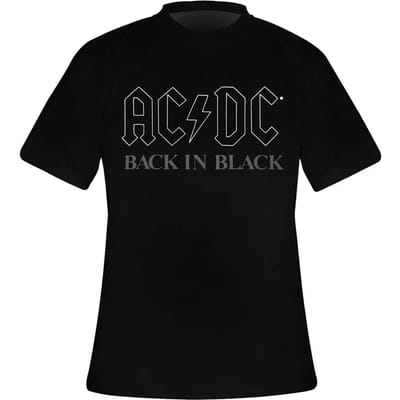 AC/DC - Back In Black Heren T-shirt - L - Zwart