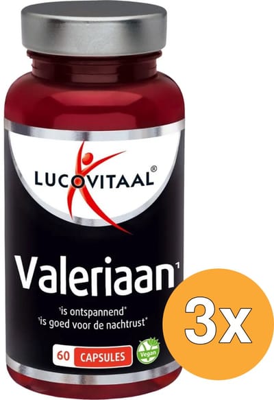 3x Lucovitaal Valeriaan 200mg (60 capsules)