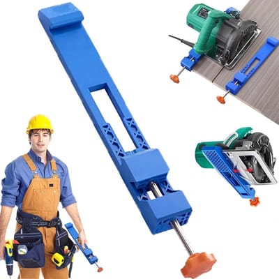 Oneay Cirkelzaaggeleider, verstelbare geleiderail voor zaagmachinebasis, positioneringsgereedschap voor cirkelzaaggeleider en zaagmachinepaneel (1 set)