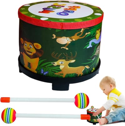 Percussiedrum Kinderen - Muziek Speelgoed - Muziek Maken - Lichtgevend Podiumontwerp - 273 cm - Groen
