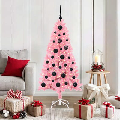 vidaXL - Kerstboom - Roze - 150 - cm - PVC
