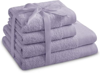 Handdoeken Set - Badtextiel - Dagelijks Gebruik - 100% Katoen - 4 Stuks - Violet