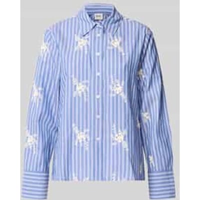 Regular fit blouse met lange mouwen van pure katoen model 'STYLE.VICA'