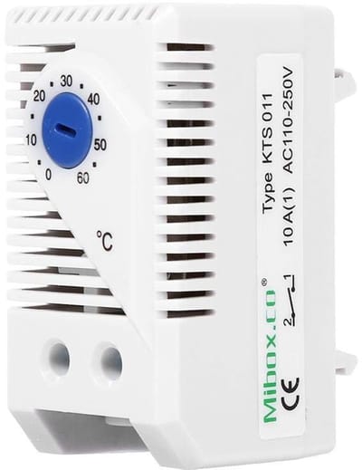 Dailygoody - Heaters Thermostaat Filter Ventilatoren - Temperatuurregeling - Rood/Blauw - Batterijbediening - Modern design voor thuisgebruik - Geschi