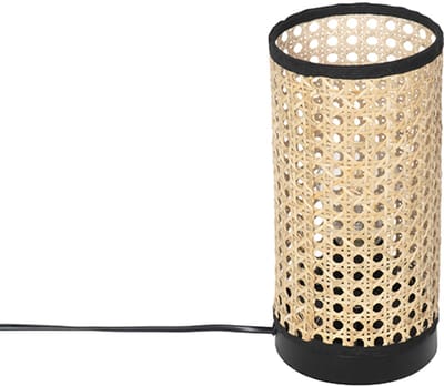 QAZQA kata - Landelijke Tafellamp - 1 lichts - H 25 cm - Naturel - Woonkamer | Slaapkamer | Keuken