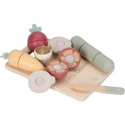 Little Dutch - Snijset Groenten Hout FSC Baby- en peuterspeelgoed Badspeelgoed Houten speelgoed