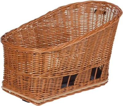Hondenfietsmand - Reismand Hond - Fietstochten met hond - Afneembare MIK-adapter - 38 liter - Bruin