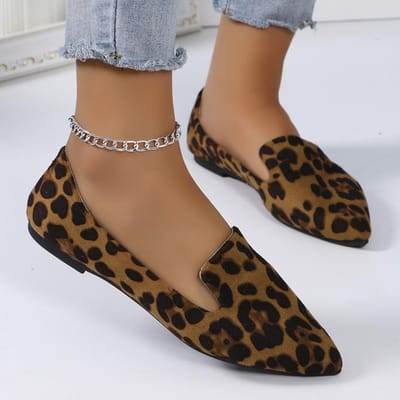 Mode Schoenen met Lage Instap Luipaardprint Lente Zomer Damesschoenen 43 bruin
