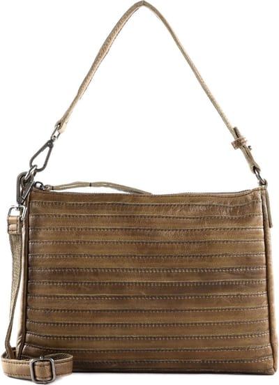 FREDsBRUDER Leren Schoudertas Layer Crossbag Olive Bruine