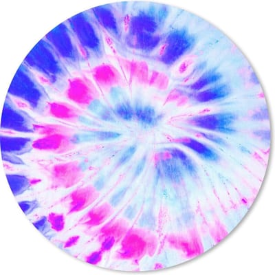 Muismat rond 20x20 cm - Mousepad Zomer - Tie dye - Paars - Ronde muismatten