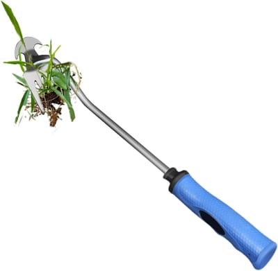 Handonkruidverwijderaar met handvat - tuinieren - handonkruidverwijderaar - voegschraper - rubberen handvat - 4 tanden