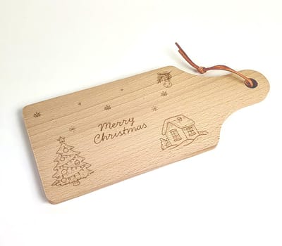 Tapasplankje hout - Serveerplankje - Kerstcadeau - Kerst - Gravure - Merry Christmas