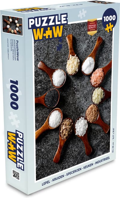 Puzzel Lepel - Kruiden - Specerijen - Keuken - Industrieel - Legpuzzel - Puzzel 1000 stukjes volwassenen