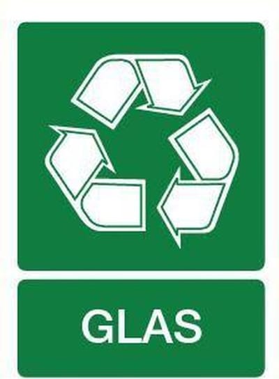 Afvalsticker Glas 210 x 297 mm