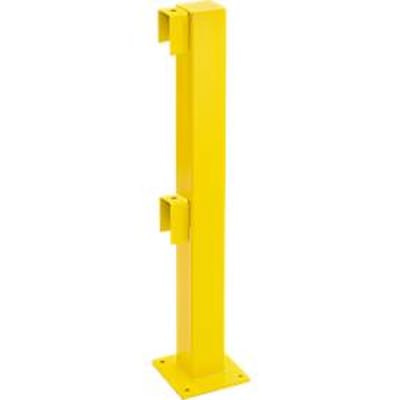 Paal Begin/einde, 1000 mm, gecoat, geel