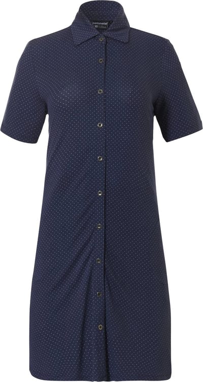 Nachthemd Pastunette - Luxe Doorknoop - Blauw - Viscose - Maat XS
