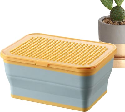 Speelgoed Opbergdoos - Opvouwbare Organizer - Speelgoed Opbergen - Verbeelding-Versterkende Oppervlakken - 21.5x10.5x16cm - Blauw