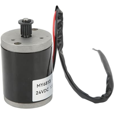 Geborstelde motor met 420 riem Aluminium elektromotor voor elektrische scooter 24V 120W gray
