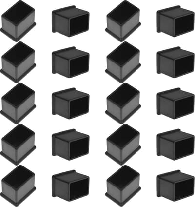 Rechthoekige Rubber Meubel Pootdoppen - Beschermers voor Stoelen en Tafels (20 Stuks)