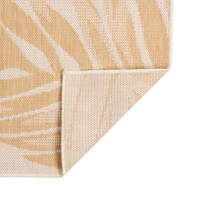 vidaXL - Buitenkleed - met - bladpatroon - platgeweven - 100x200 - cm