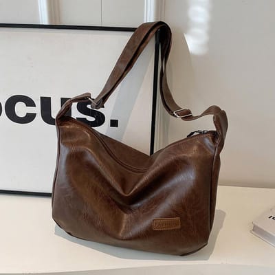 Mode Casual Stijlvolle Vintage Schoudertas Crossbody Tas Okseltas Dames Cadeau bruin